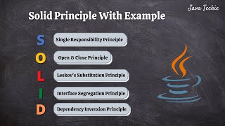 SOLID Design Principles in java with Example  JavaTechie [upl. by Enamart]