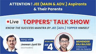 Decode The Path To Success of JEE MainAdvanced by JEE Topper Muhender R Rajvee with ALLEN Experts [upl. by Llednek]