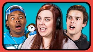 YouTubers React To Try Not To Sing Along Challenge Internet Songs 4 [upl. by Alih]