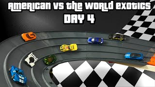 DIECAST CARS RACING TOURNAMENT  AMERICAN VS WORLD EXOTIC CARS 4 [upl. by Anilam383]