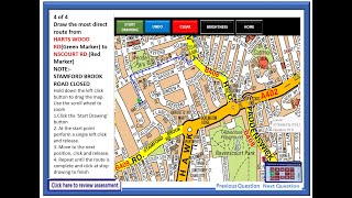 TFL TOPOGRAPHIC IMPORTANTSHORT EXAM ROUTE QUESTION INVOLVING A CLOSED ROADSTAMFORD BROOK ROAD [upl. by Ponton]