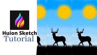 Huion sketch tutorial  Huion sketch  Digital painting for beginners  Digital art shorts [upl. by Aklog]