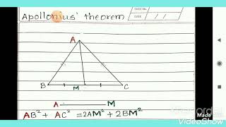 Apollonius theorem [upl. by Haimrej]