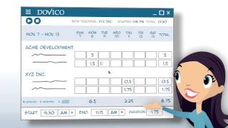 Dovico Time Tracking Software  customizable for you [upl. by Nybor741]