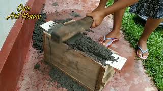 How to Make Cement Blocks at Home  Our Art House construction blocks [upl. by Daisi]