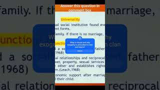 Answer this Incest Marriage01upsc ugcnet endogamy exogamy [upl. by Etnwahs]