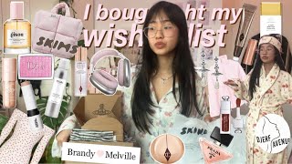 BUYING MY ENTIRE WISHLIST  HUGE HAUL🎀 online shop with me sephora brandy meville skims… [upl. by Plossl492]