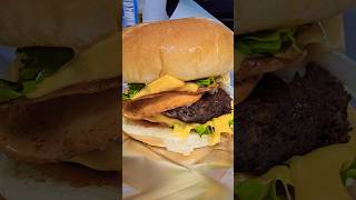 TURKEY HAM amp CHEESE BEEF BURGER hamburger shortsvideo shortsfeed shortvideo shorts short [upl. by Epuladaugairam]