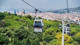 Montjuïc cable car the best views of Barcelona [upl. by Sophey]