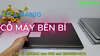 Bán Laptop Dell M4800 i7 4810MQ ram 8GBssd 256gbNvidia K2100 [upl. by Elahcim]