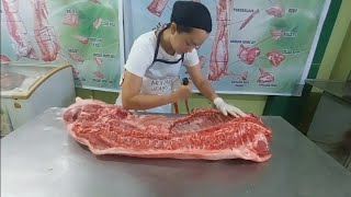 LADY BUTCHER  DEBONER  MEAT CUTTER  JEAN BARCELONA MOLINA [upl. by Leandro627]