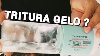 TESTEI O MINI LIQUIDIFICADOR TOMATE COM GELO [upl. by Annayehc]