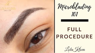 FULL MICROBLADING PROCEDURE TUTORIAL  Step by Step [upl. by Anirrok]