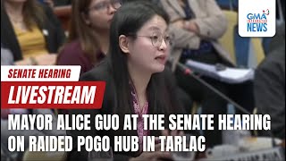 LIVE Bamban Tarlac Mayor Alice Guo at the Senate committee hearing on the raided Replay [upl. by Barra857]