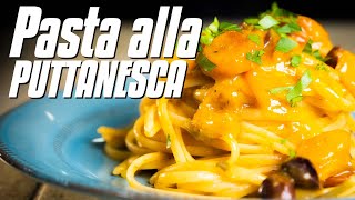 How to Make PASTA ALLA PUTTANESCA  Authentic Italian Recipe [upl. by Idnir]