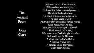 The Peasant Poem John Clare  Poetry Reading [upl. by Dlanar]