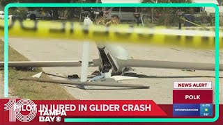 Pilot hospitalized after airplane glider crashes in Winter Haven neighborhood [upl. by Etteyniv]