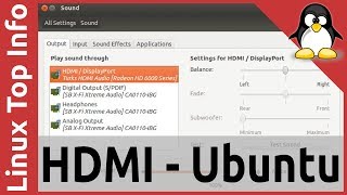 How to setup HDMI sound output on Ubuntu Linux [upl. by Sev]