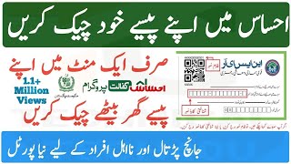 How To Check Ehsaas Payment In 1 Minute  Check Ehsaas kafalat Payment At Home Online New Portal [upl. by Brasca]