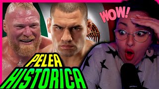 PELEA HISTORIA CAÍN VELAZQUEZ vs BROCK LESNAR  FUÉ VISTO Y NO VISTO  MEXILOVE REACTION [upl. by Alletsirhc]