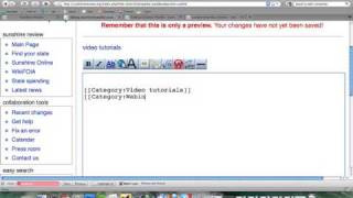 Adding categories to a wiki page [upl. by Corbet]