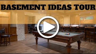 Finished Basement WalkThrough Ideas Tour [upl. by Ahlgren]