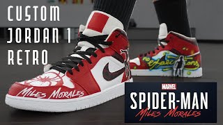 Custom Spiderverse Jordan 1 Retros [upl. by Aihsiek]