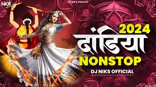 Dandiya Song 2024  Navratri Song  Garba Song  Nonstop Dandiya Song  Hindi Garba Song  Dj Niks [upl. by Dlabihcra]