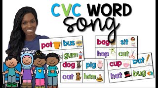 CVC Words  Phonics  Consonant Vowel Consonant  Blending Words [upl. by Esened542]