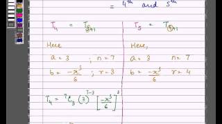 ExampleFinding Middle Term using Binomial Expansion [upl. by Ycnahc]