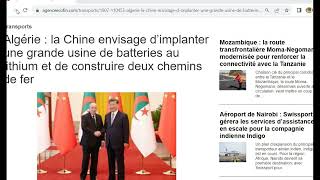 Le Makhzen Annonce Une Mega Usine Chinoise Au Sahara Occidental Occupé Pour Faire Comme LAlgérie [upl. by Maria30]