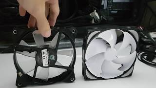 2000 rpm fan noise Cooler Master JetFlo vs NoiseBlocker eLoop [upl. by Morell]