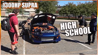 Taking my 1300HP Supra mk4 to High School [upl. by Horn]