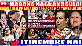 BIBIGLAIN SI VP SARA HABANG NAGKAKAGULO PATATALSIKIN SI NDAY NG MGA TAMBALOSLOS SA KONGRESS [upl. by Aisor]