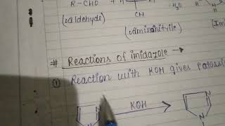 Imidazole synthesis  reaction and medicinal uses heterocyclic compound  unit 4 [upl. by Selec528]