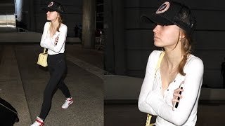 LilyRose Depp Looking Supermodel Thin At LAX [upl. by Ainek]