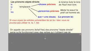 Les pronoms objets directs lelallesmp4 [upl. by Iharas]