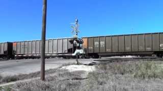 BNSF 9279 leads northbound coal Rosenberg TX [upl. by Shulamith637]