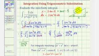 Ex 1 Integration Using Trigonometric Substitution [upl. by Gentille]