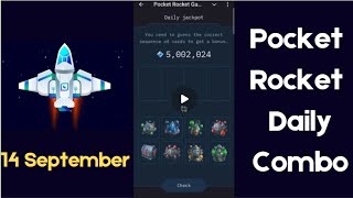 Pocket Rocket Daily Jackpot 15 September  Pocket Rocket Daily Combo 15 Sep  Pocket Rocket Game [upl. by Bayer]