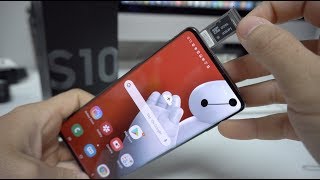 How to Install SD and SIM Card into Samsung Galaxy S10 [upl. by Aramal]