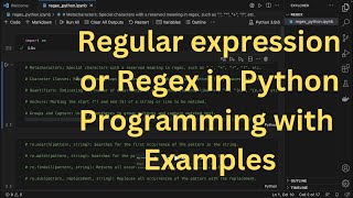 Regex in Python programming with different Use cases amp Examples [upl. by Lovich556]