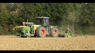 Claas Xérion 3800 Trac VC amp semoir Amazone 6m  seeding wheat [upl. by Norel]