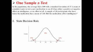 One Sample zTest [upl. by Ashman]