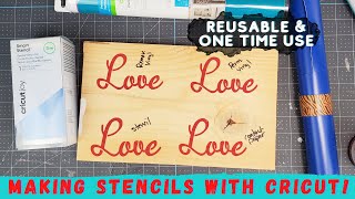 How to Make Stencils with a Cricut  Reusable and OneTime Use [upl. by Tildie156]