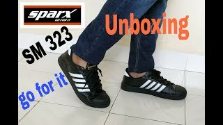 sparx shoes model sm 323 quick unboxing black white best quality first impression relaxo [upl. by Midan]