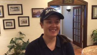 Hannah Green discusses the rainy LPGA Symetra Tour second round at Sara Bay [upl. by Horner]