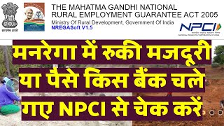 नरेगा मनरेगा लेबर पेमेंट बैंक पोर्टल से कैसे चेक करें। Nrega payment check NPCI portal [upl. by Ackerley]