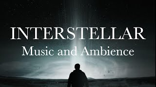 Interstellar  1 Hour Soft Rain Ambience with Theme [upl. by Rednal]