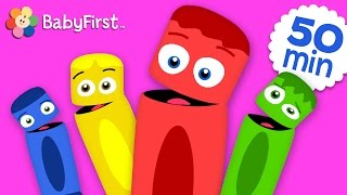 All of the Colors  Coloring for Kids  Learn the Colors  Color Crew  BabyFirst TV [upl. by Munro]